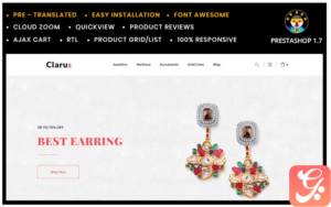Clarus Jewelry Shop Prestashop Template