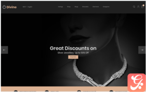 Divine - Jewellery Black PrestaShop Theme