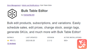 Woocommerce Bulk Table Editor 2.4.4