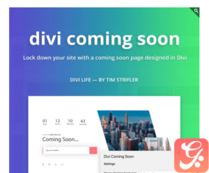 Divi Coming Soon Wordpress plugin with original license key Activation for lifetime