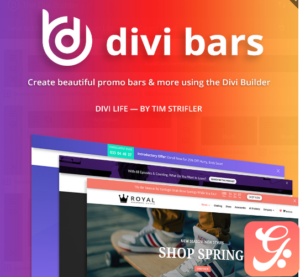 Divi Bars Wordpress plugin with original license key Activation for lifetime