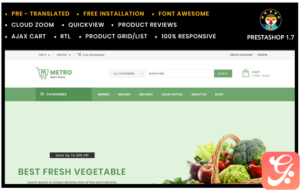 Metromart Grosseries Store PrestaShop Theme