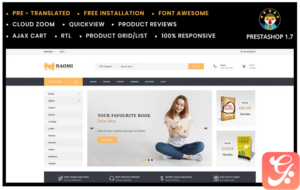 Naomi Book Store PrestaShop Theme