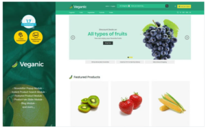 Veganic Organic Food - Fruit Vegetable Prestashop Theme