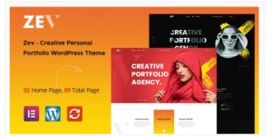 Zev – Creative Personal Portfolio WordPress Theme