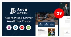 Aeen - Attorney and Lawyer WordPress Theme