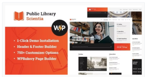 Scientia | Public Library & Book Store Education WordPress Theme