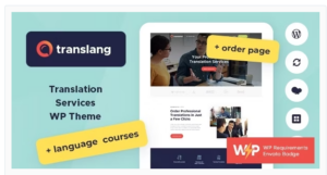 Translang | Translation Services & Language Courses WordPress Theme