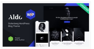 Aldo | Black and White Gutenberg Blog WordPress Theme