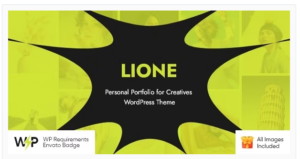 Lione - Personal Portfolio for Creatives WordPress Theme