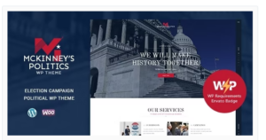 MCKinney's Politics | Elections Campaign & Social Activism WordPress Theme