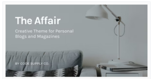 The Affair - Creative Theme for Personal Blogs and Magazines