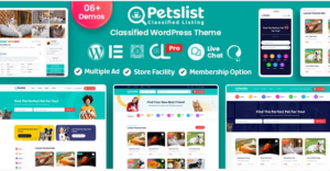 Petslist – Pet listing WordPress Theme 1.2.0