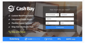 Cash Bay - Banking and Payday Loans WordPress Theme