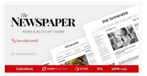 The Newspaper - Magazine Editorial WordPress Theme