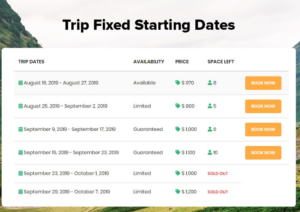 WP Travel Engine – Trip Fixed Starting Dates 2.3.11