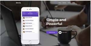 Morris - WordPress App & Product Landing Page