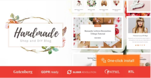 Handmade Shop - Handicraft Blog & Store Creative WordPress Theme