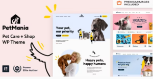 PetMania - Pet Shop & Care Elementor Pro WordPress Theme 4.1