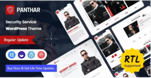 Panthar - Private Security & CCTV Service WordPress Theme + RTL