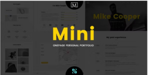Mini - Onepage Personal Portfolio Theme