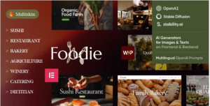 Foodie - Food & Wine Elementor Multiskin WordPress Theme