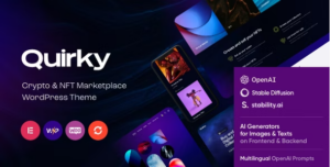 Quirky - NFT, Token & Blockchain WCFM Marketplace WordPress Theme