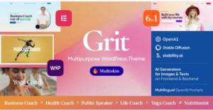 Grit - Coaching & Online Courses Multiskin WordPress Theme