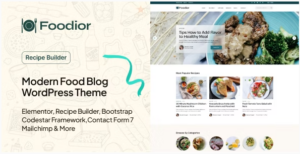 Foodior - Personal Food Blog WordPress Theme