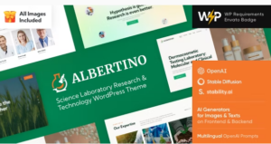 Albertino - Science Laboratory Research & Technology WordPress Theme