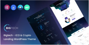 Bigtech - ICO & Crypto Landing WordPress Theme