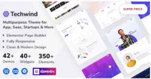 Techwind - Multipurpose Landing Page WordPress Theme 1.0.3
