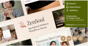 ZenSoul - Spa Salon & Wellness WordPress Theme + AI