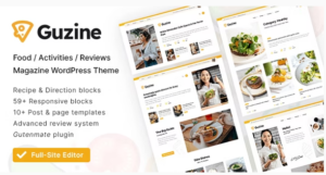 Guzine: Adsense Ready Magazine WordPress Theme for Food Blogging