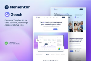 Geech - SaaS & Tech Startup Company Elementor Template Kit