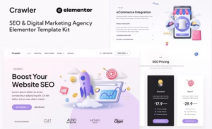 Crawler - SEO & Digital Marketing Agency Elementor Template Kit