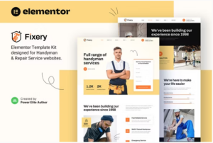 Fixery – Handyman & Repair Services Elementor Template Kit