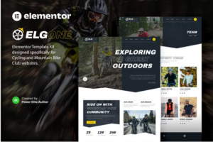 Elgone – Cycling & Mountain Bike Club Elementor Template Kit