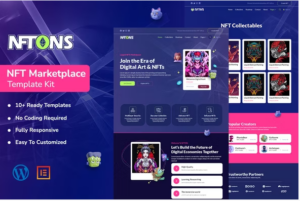 NFTONS - NFT Service & Crypto Currency Elementor Template Kit