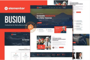 Busion - Industrial & Manufacturing Elementor Pro Template KIt
