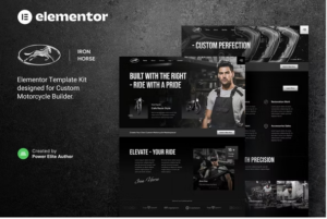 Iron Horse – Custom Motorcycle Builder Elementor Template Kit
