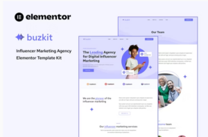 Buzkit - Influencer Marketing Agency Elementor Template Kit