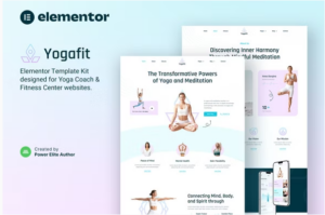 Yogafit – Yoga and Meditation Teacher Elementor Template Kit