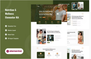 Poso - Personalized Nutrition & Wellness Elementor Template Kit