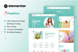 PopGlace - Ice Cream Shop Elementor Template Kit