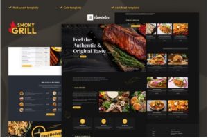 Smoky Grill - Restaurant & Cafe Elementor Pro Template Kit
