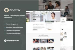 Onatrix - Finance Consulting & Business Elementor Template Kit