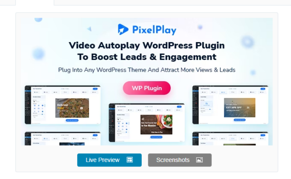 PixelPlay E28093 Video Autoplay And Thumbnail Overlay WordPress Plugin 1