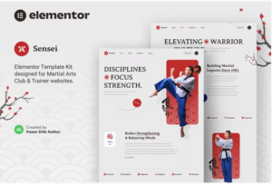 Sensei – Martial Arts Club & Trainer Elementor Template Kit