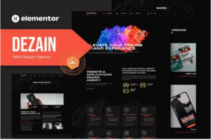 Dezain - Web Design Agency Elementor Pro Template Kit